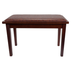 Crown Deluxe Timber Trim Duet Piano Stool with Storage Compartment (Walnut)