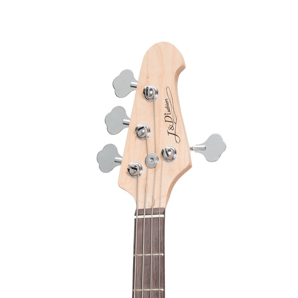 J&D Luthiers 4-String MM-Style Electric Bass Guitar (Metallic Blue)