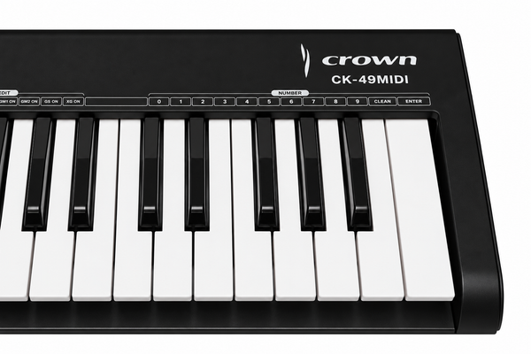 Crown CK-49 MIDI USB 49-Key Electronic Portable Keyboard Controller (Black)