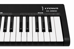 Crown CK-49 MIDI USB 49-Key Electronic Portable Keyboard Controller (Black)
