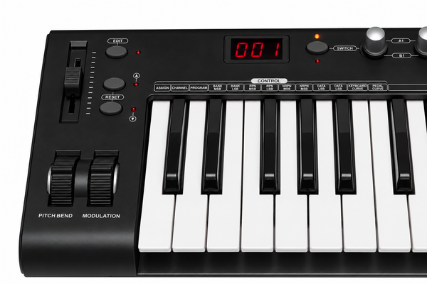 Crown CK-49 MIDI USB 49-Key Electronic Portable Keyboard Controller (Black)