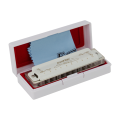 East Top 10 Hole Professional Blues Harmonica A