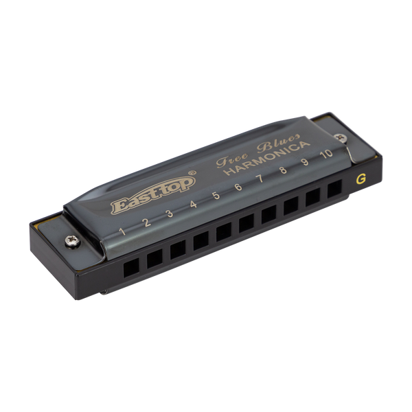 East Top Set of 7 Blues Harmonica's with Case