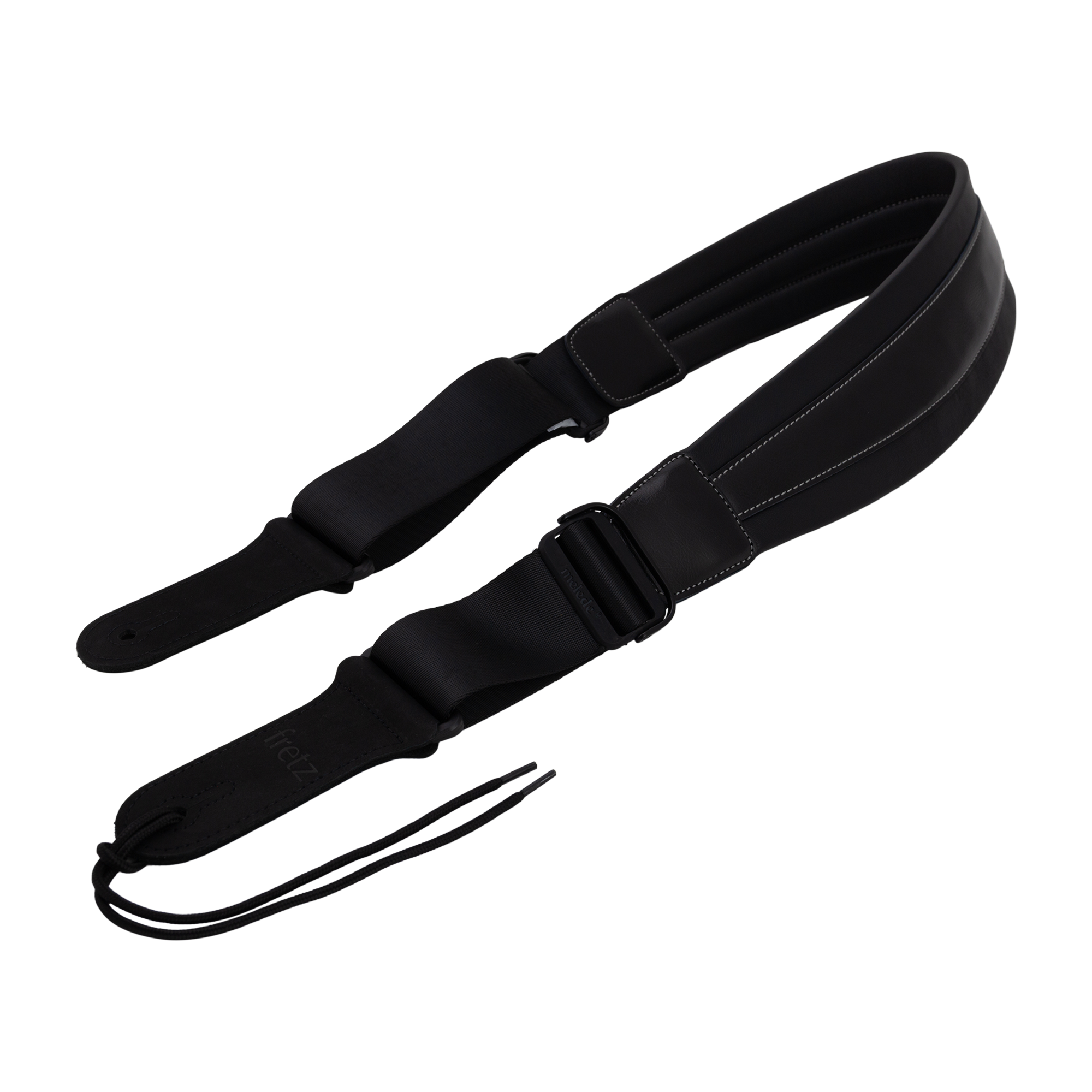 Fretz FGST-QA11-BLK 31/2" Leather Guitar Strap (Black)