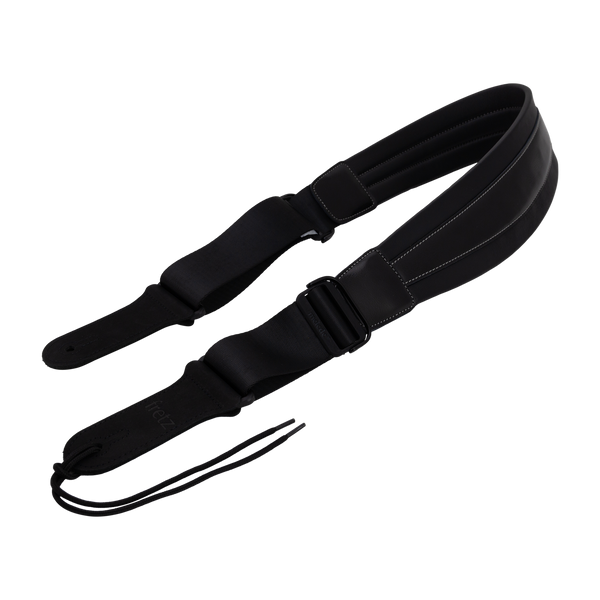 Fretz FGST-QA11-BLK 31/2" Leather Guitar Strap (Black)