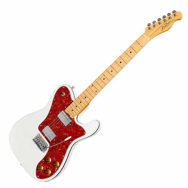 J&D Luthiers Deluxe TE-Style Electric Guitar (White)