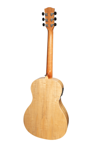 Martinez '31 Series' Daowood Parlour Acoustic-Electric Guitar (Spalted Maple)