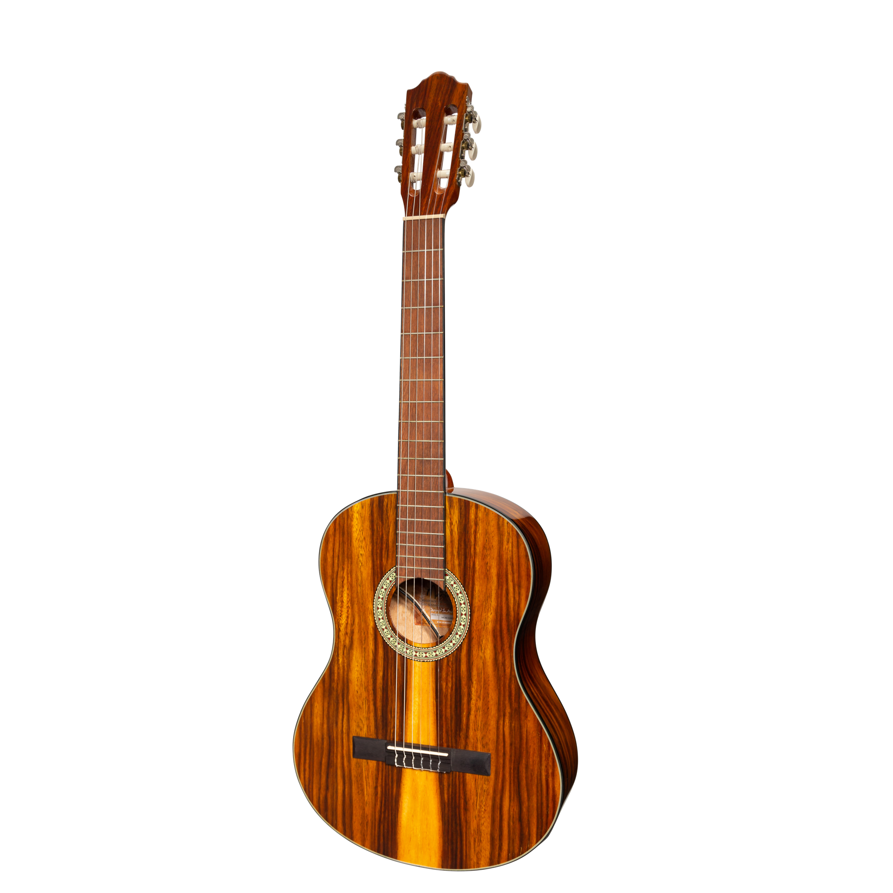 Martinez '51 Series' 4/4 Size Electric Classical Guitar Teakwood (Gloss)