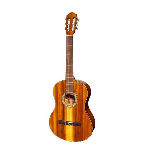 Martinez '51 Series' 4/4 Size Electric Classical Guitar with Tuner Koa (Gloss)