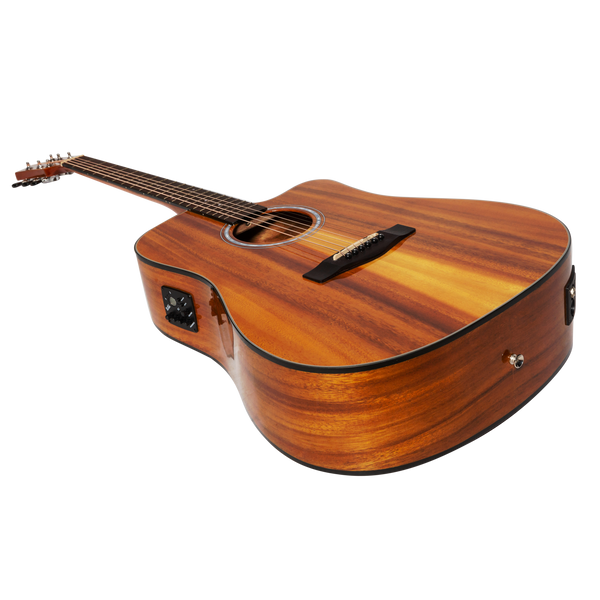 Martinez '51 Series' Acoustic-Electric Dreadnought Cutaway Guitar Koa (Gloss)