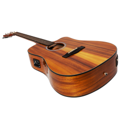Martinez '51 Series' Acoustic-Electric Dreadnought Cutaway Guitar Koa (Gloss)