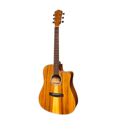 Martinez '51 Series' Acoustic-Electric Dreadnought Cutaway Guitar Koa (Gloss)