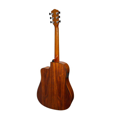 Martinez '51 Series' Acoustic-Electric Dreadnought Cutaway Guitar Teakwood (Gloss)