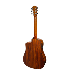 Martinez '51 Series' Acoustic-Electric Dreadnought Cutaway Guitar Teakwood (Gloss)
