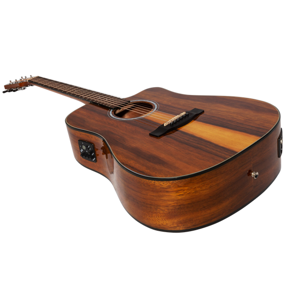 Martinez '51 Series' Acoustic-Electric Dreadnought Cutaway Guitar Teakwood (Gloss)