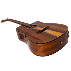 Martinez '51 Series' Acoustic-Electric Dreadnought Cutaway Guitar Teakwood (Gloss)