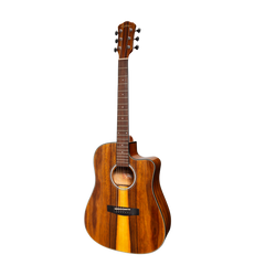 Martinez '51 Series' Acoustic-Electric Dreadnought Cutaway Guitar Teakwood (Gloss)