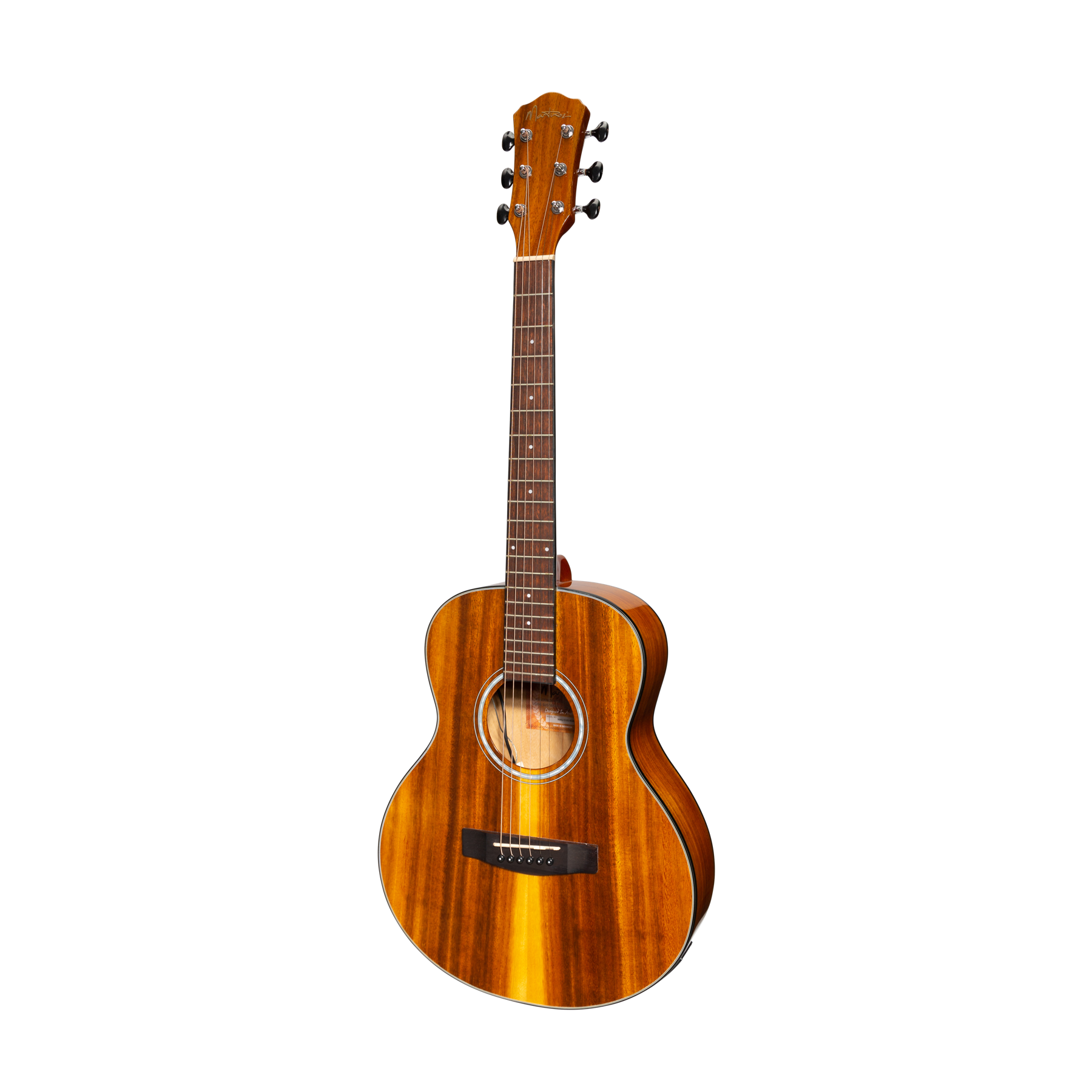 Martinez '51 Series' Acoustic-Electric Short Scale Guitar Koa (Gloss)