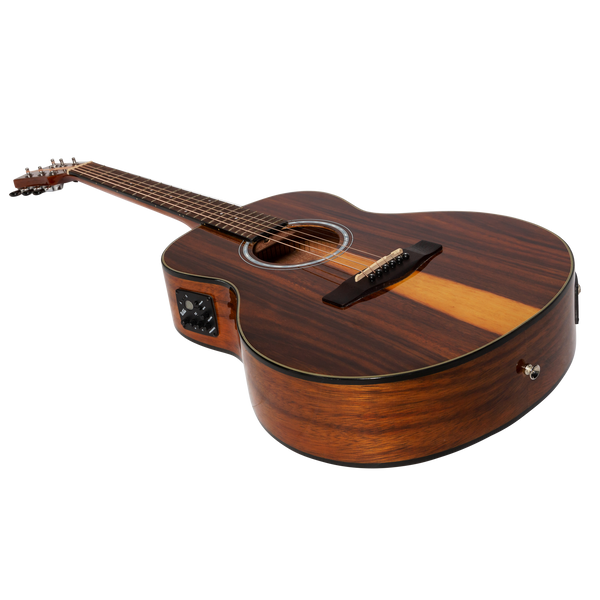 Martinez '51 Series' Acoustic-Electric Short Scale Guitar Teakwood (Gloss)