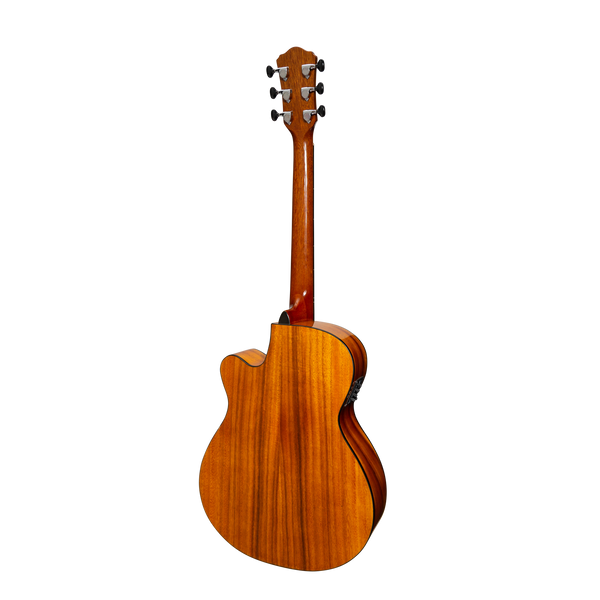Martinez '51 Series' Folk Size Cutaway Acoustic-Electric Guitar Koa (Gloss)