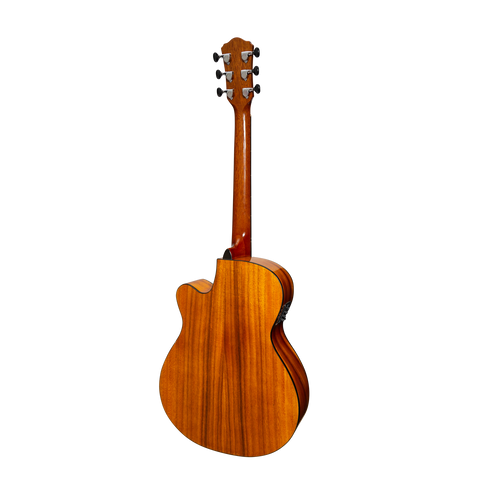 Martinez '51 Series' Folk Size Cutaway Acoustic-Electric Guitar Koa (Gloss)