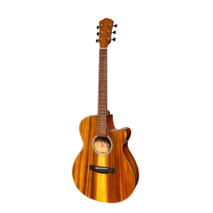 Martinez '51 Series' Folk Size Cutaway Acoustic-Electric Guitar Koa (Gloss)
