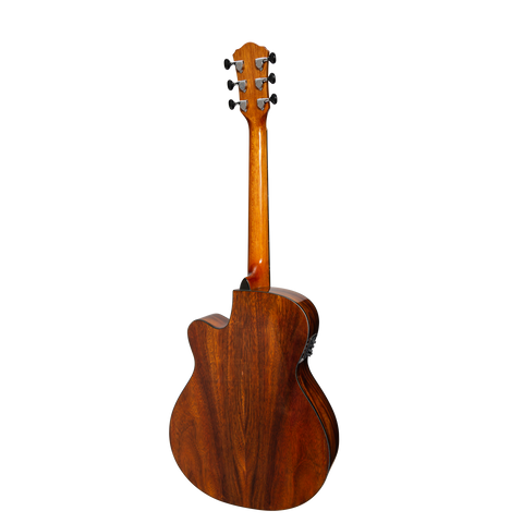 Martinez '51 Series' Folk Size Cutaway Acoustic-Electric Guitar Teakwood (Gloss)