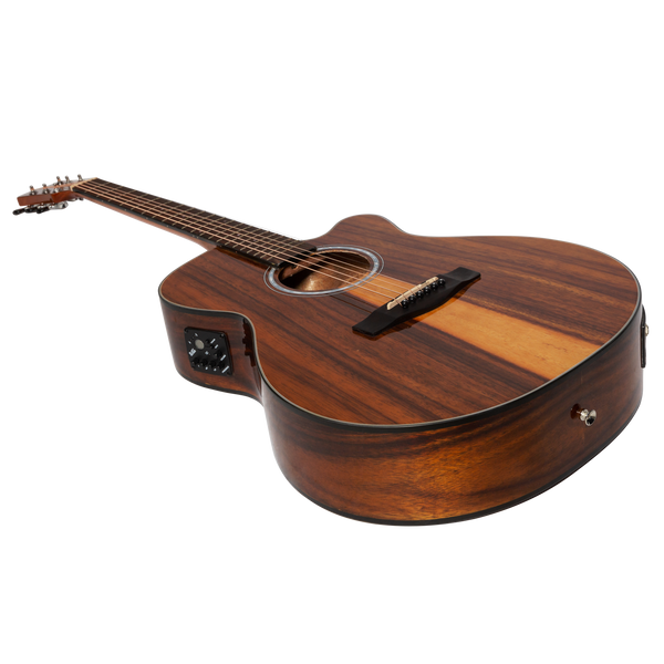 Martinez '51 Series' Folk Size Cutaway Acoustic-Electric Guitar Teakwood (Gloss)