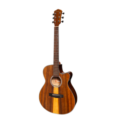 Martinez '51 Series' Folk Size Cutaway Acoustic-Electric Guitar Teakwood (Gloss)