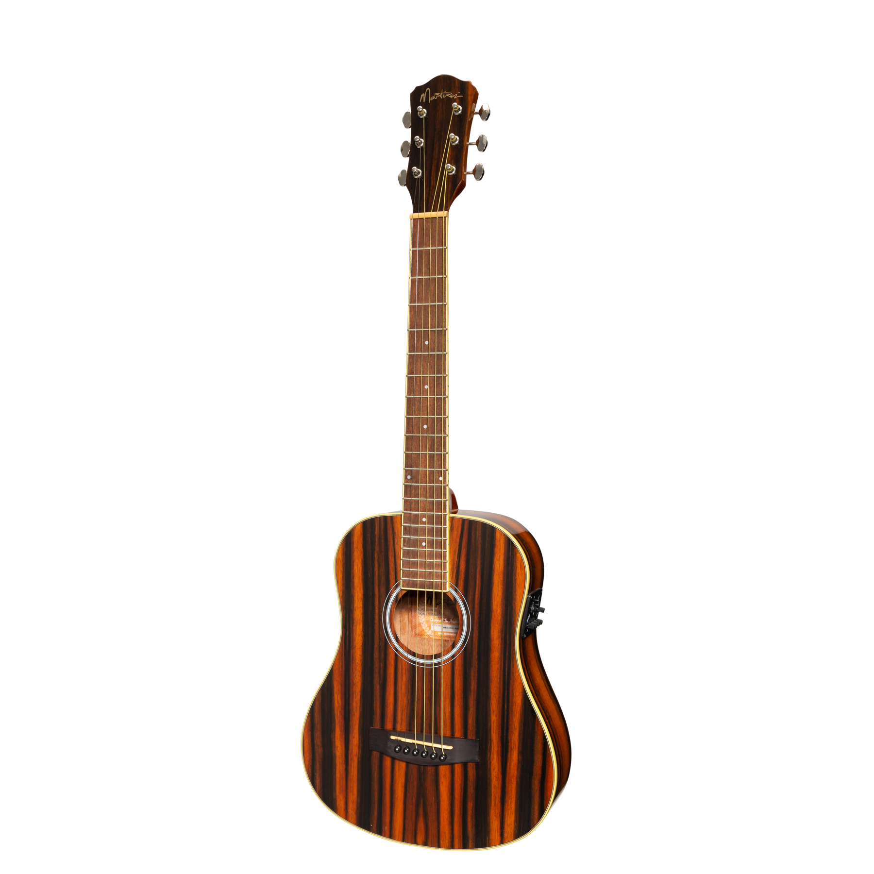 Martinez '51 Series' Left Handed Acoustic-Electric Babe Traveller Guitar Amara (Gloss)