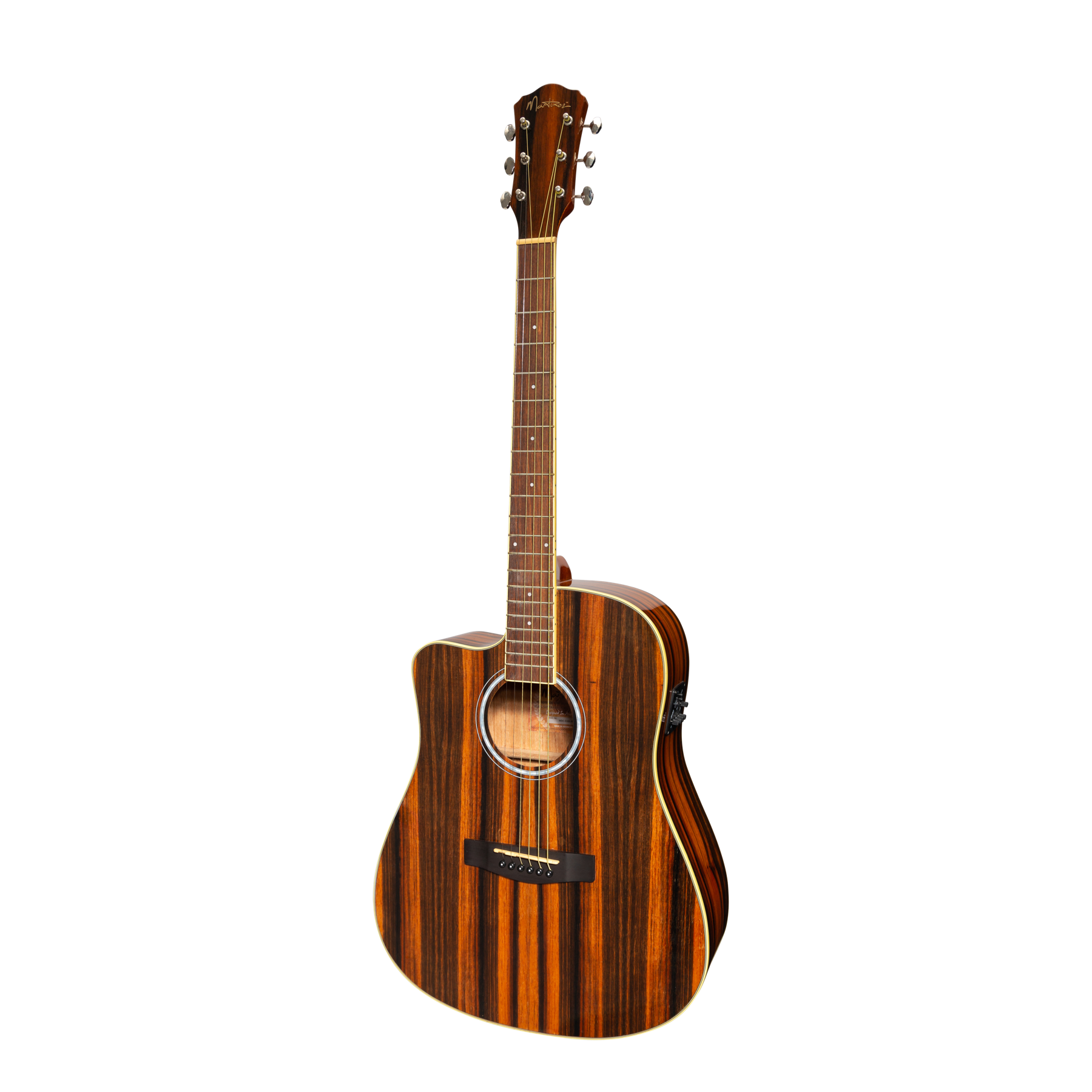 Martinez '51 Series' Left Handed Acoustic-Electric Dreadnought Cutaway Guitar Amara (Gloss)