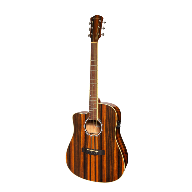 Martinez '51 Series' Left Handed Acoustic-Electric Dreadnought Cutaway Guitar Amara (Gloss)