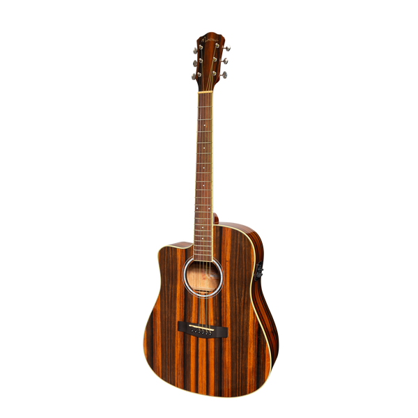 Martinez '51 Series' Left Handed Acoustic-Electric Dreadnought Cutaway Guitar Amara (Gloss)