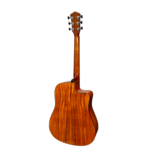 Martinez '51 Series' Left Handed Acoustic-Electric Dreadnought Cutaway Guitar Koa (Gloss)
