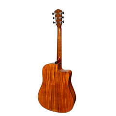 Martinez '51 Series' Left Handed Acoustic-Electric Dreadnought Cutaway Guitar Koa (Gloss)