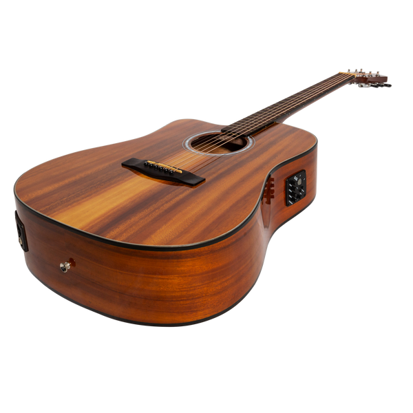 Martinez '51 Series' Left Handed Acoustic-Electric Dreadnought Cutaway Guitar Koa (Gloss)