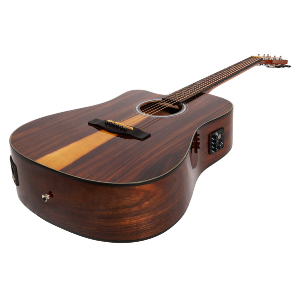 Martinez '51 Series' Left Handed Acoustic-Electric Dreadnought Cutaway Guitar Teakwood (Gloss)