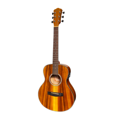 Martinez '51 Series' Left Handed Acoustic-Electric Short Scale Guitar Koa (Gloss)