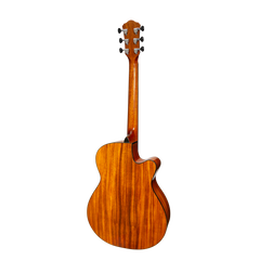 Martinez '51 Series' Left Handed Folk Cutaway Acoustic-Electric Guitar Koa (Gloss)