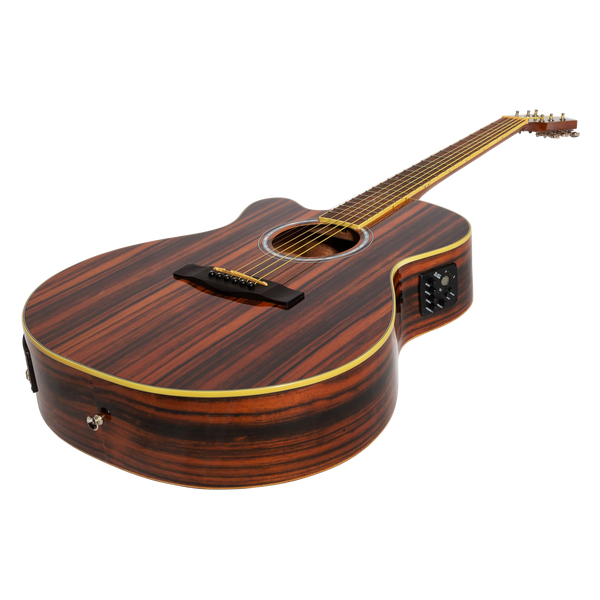 Martinez '51 Series' Left Handed Folk Size Cutaway Acoustic-Electric Guitar Amara (Gloss)