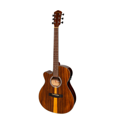Martinez '51 Series' Left Handed Folk Size Cutaway Acoustic-Electric Guitar Teakwood (Gloss)