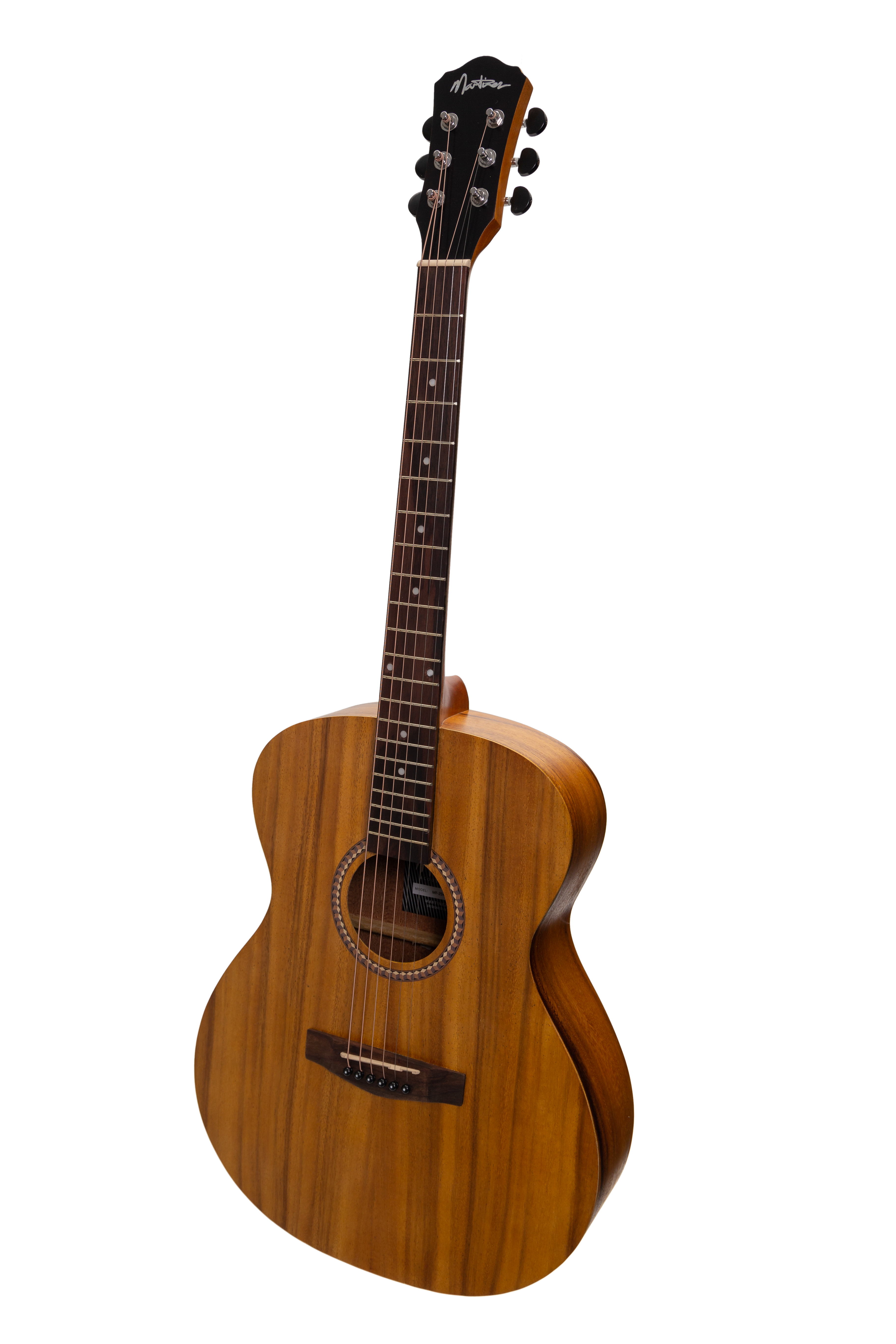 Martinez Acoustic-Electric Small Body Guitar with Built-In Tuner (Koa)