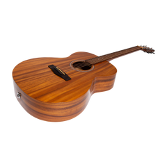 Martinez Left Handed Acoustic-Electric Gloss Small Body Guitar (Koa)