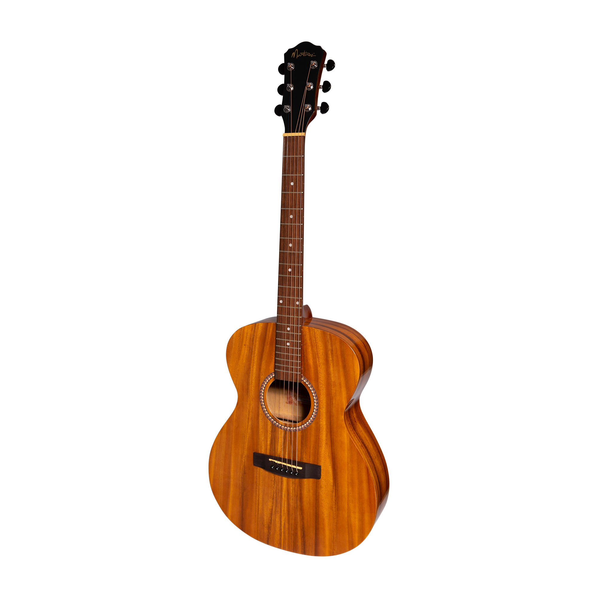 Martinez Left Handed Acoustic-Electric Gloss Small Body Guitar (Koa)