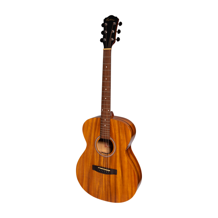 Martinez Left Handed Acoustic-Electric Gloss Small Body Guitar (Koa)