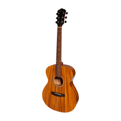 Martinez Left Handed Acoustic-Electric Gloss Small Body Guitar (Koa)