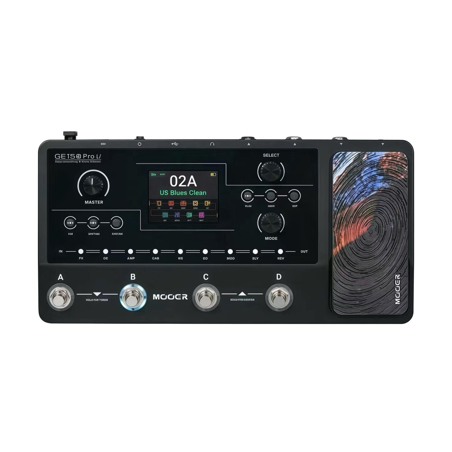 Mooer GE-150 Plus Li (Rechargable Battery) Guitar Multi-Effects Processor (Black)