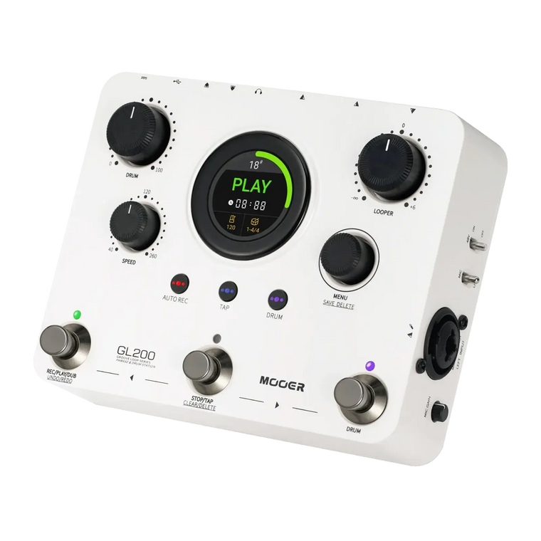 Mooer GL200 Groove Loop Phrase and Drum Station Pedal