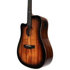 Ranch 'Series 49' Left Handed Dreadnought Cutaway Acoustic-Electric Guitar (Blackburst Gloss) (Copy)