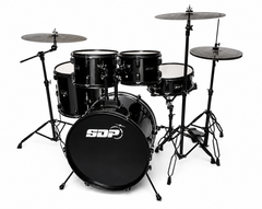 Sonic Drive 5-Piece Performer Series Drum Kit with Silent Cymbals (Black)